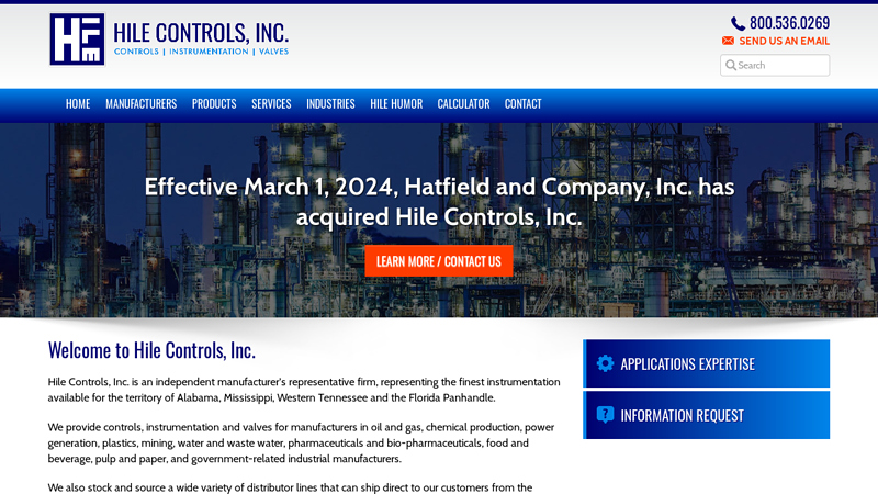 Hile Controls, Inc. | Controls, Instrumentation and Valves