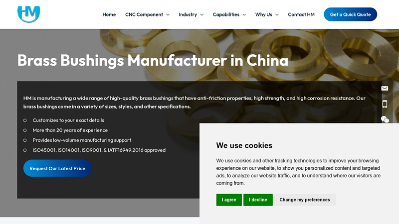 Image of Top Brass Bushings Manufacturer in China | HM