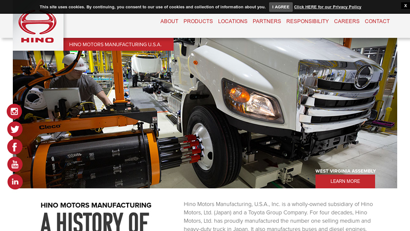 HINO MOTORS MANUFACTURING U.S.A. - HOME