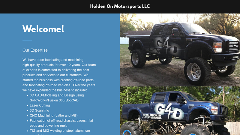 Holden On LLC - Metal Fabrication, Off Road Parts, CNC Parts