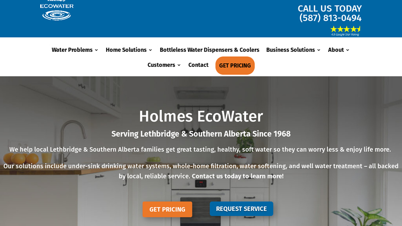 Water Treatment Company Near Me in Lethbridge AB - Holmes EcoWater