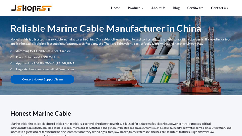 Image of Marine Cable, Shipboard Cables Manufacturer