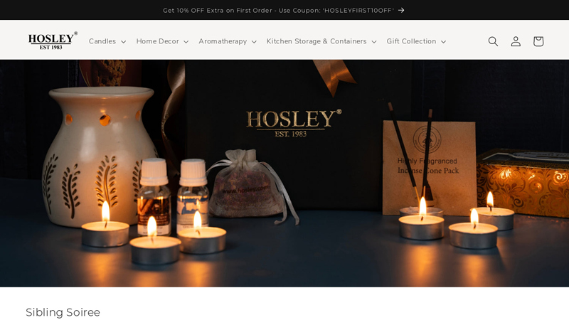 Hosley: Buy Scented Candles, Home Fragrance & Candle Holder Online C Hosley India