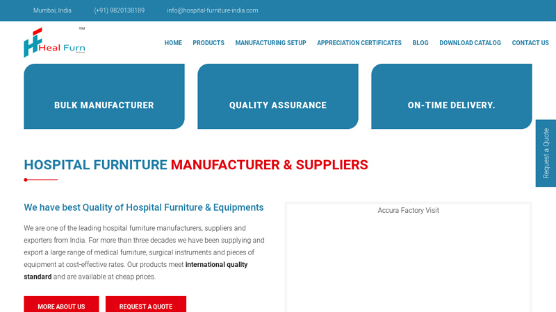 Hospital Furniture Manufacturers, Suppliers & Exporters in India | Medical Furniture Manufacturer - Hospital furniture India