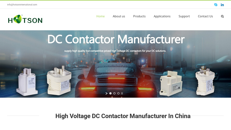 High voltage DC contactors, EV contactors, Battery contactors,DC contactors manufacturer in China - HOTSON