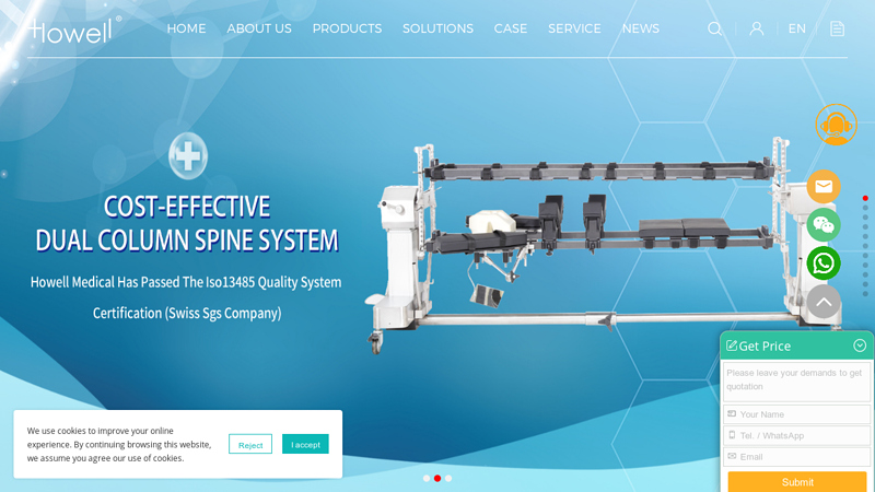 Orthopedic Operating Table Manufacturer / Shadowless Operating Lamp Factory - Howell Medical Apparatus