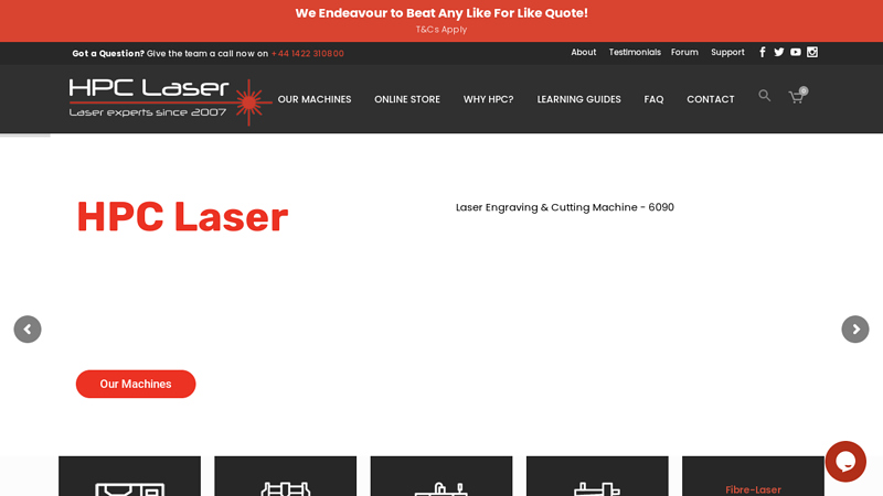 HPC Laser | CO2 Laser Cutters, Fibre Cutters, CNC Routers & Supplies