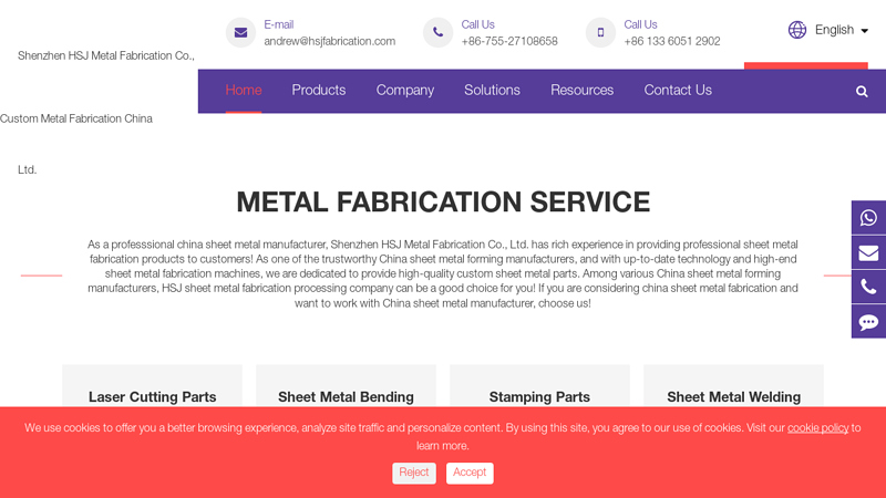 Custom Industrial Sheet Metal Fabrication Service Company, China Sheet Metal Manufacturer