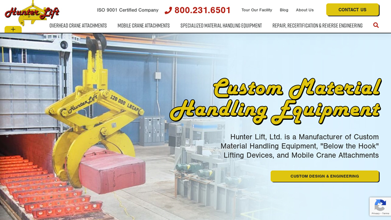 Below-The-Hook Lifting & Material Handling Equipment | Hunter Lift