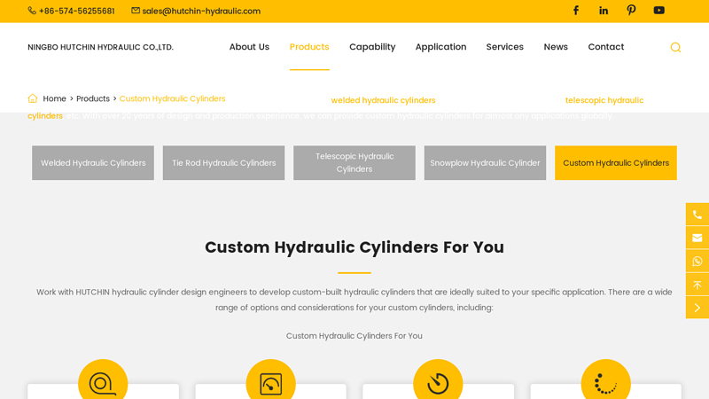 Image of Custom Hydraulic Cylinder Manufacturer/Maker/Factory China | HUTCHIN ...