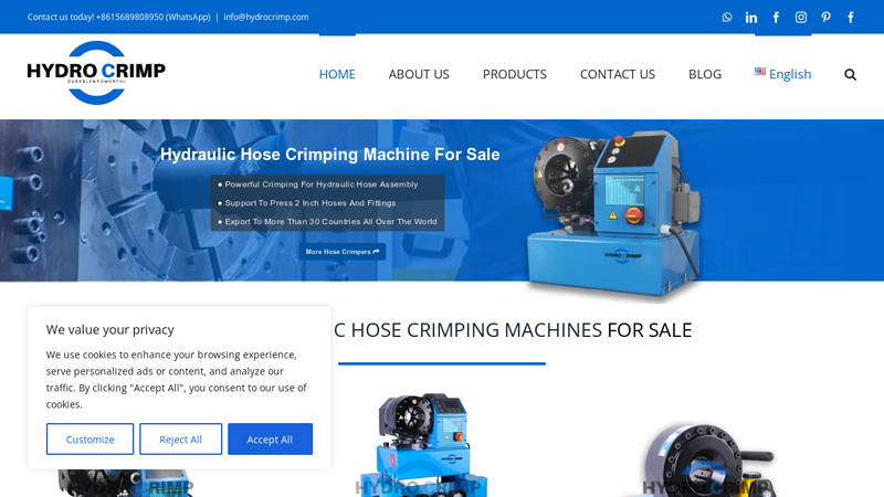 Hydraulic Hose Crimping Machines For Sale | HYDROCRIMP