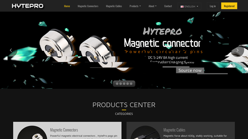 Hytepro magnetic connector pogo pin magnetic charging cable