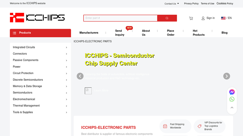 Electronic parts/components supplier,distributor,manufacturer,company | IC CHIPS