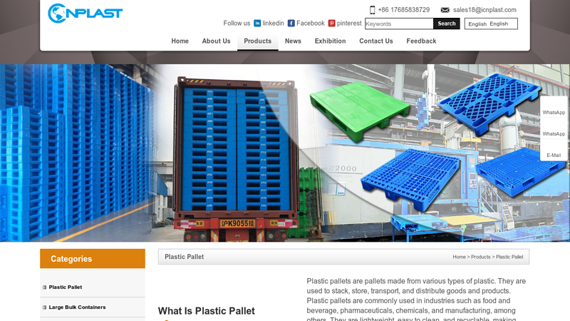 Image of China Plastic Pallet Suppliers, Manufacturers, Factory