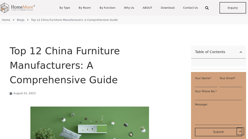 Image of Top 12 China Furniture Manufacturers: A Comprehensive Guide