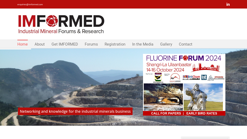 Industrial Minerals Networking | IMFORMED C Industrial Minerals | Conferences | Research