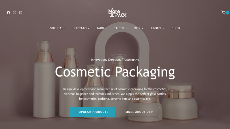 iMorePack Cosmetic Packaging Supplier of Glass Bottles & Jars