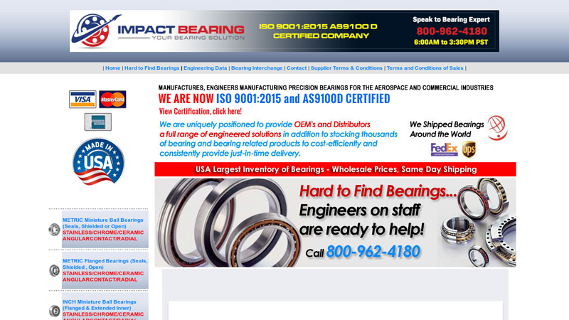 Impact Bearing :: Your Bearing Solutions