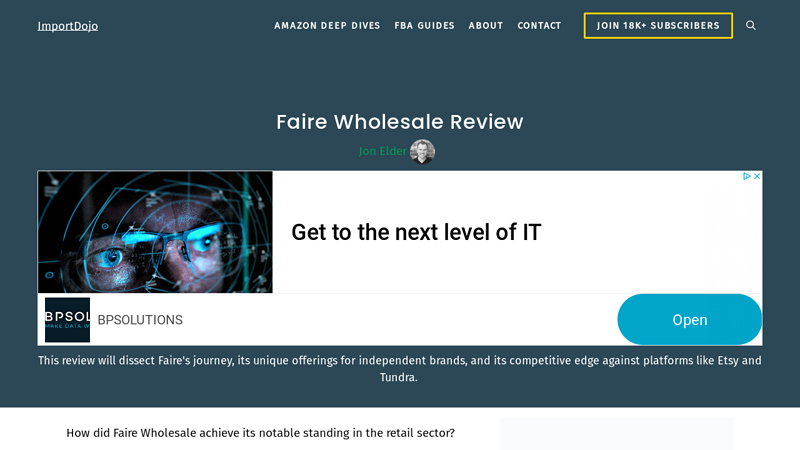 Image of Faire Wholesale Review: How It Works, Fees, Alternatives