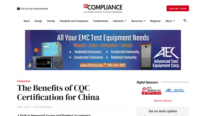 Image of The Benefits of CQC Certification for China