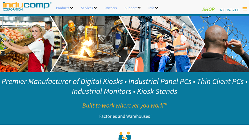 INDUCOMP manufactures industrial computers and self-serve kiosk