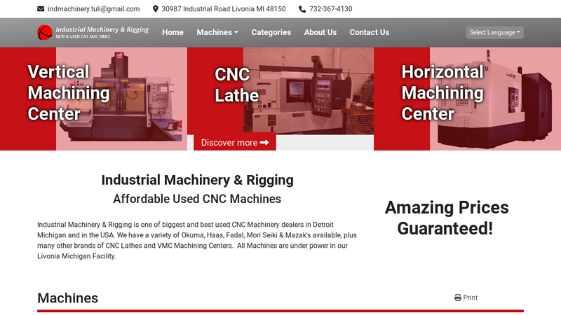 CNC Machines For Sale Detroit Michigan - Industrial Machinery