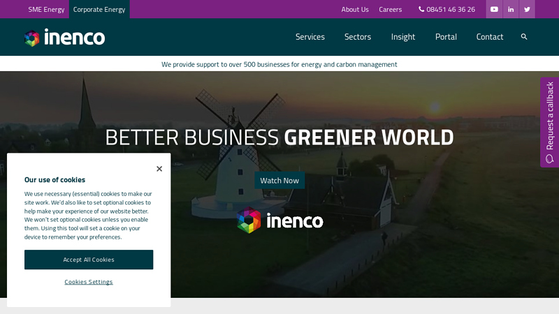 Business Utility & Sustainability Consultancy, Electricity, Gas & Water Solutions - Inenco