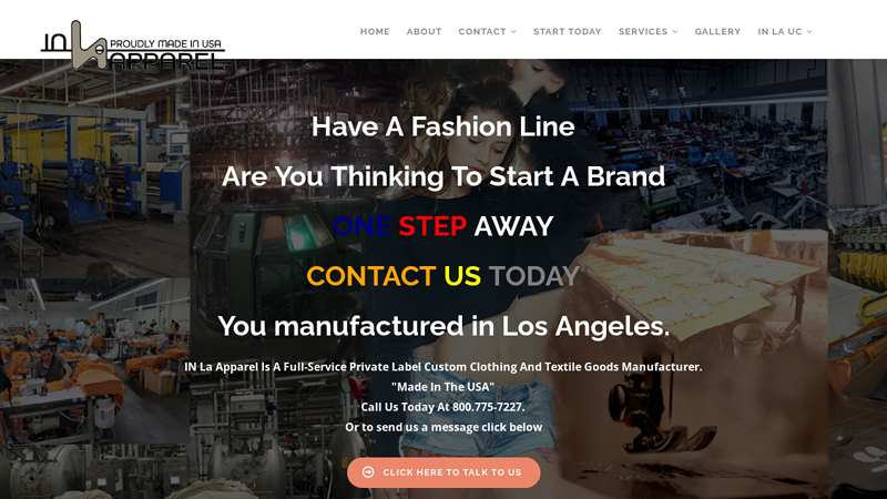 Image of Custom Clothing manufacturer Made in Los Angeles private label Apparel ...