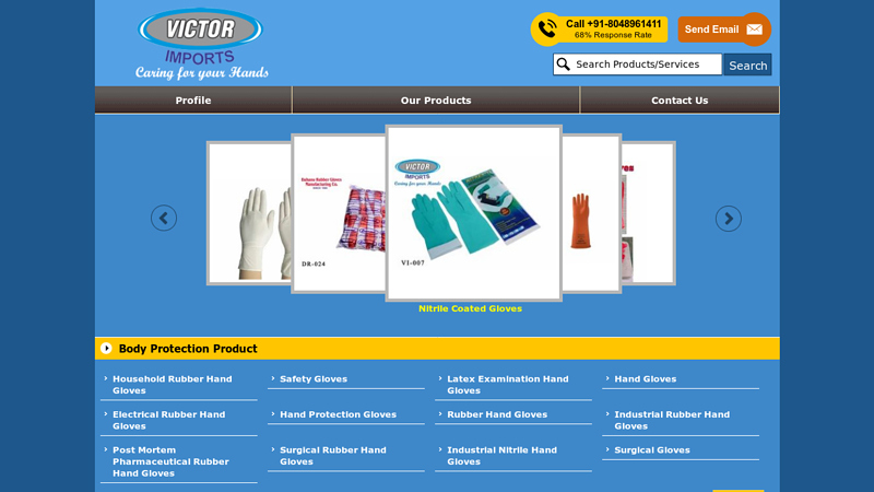 Victor Imports - Manufacturer of Household Rubber Hand Gloves & Safety Gloves from Mumbai