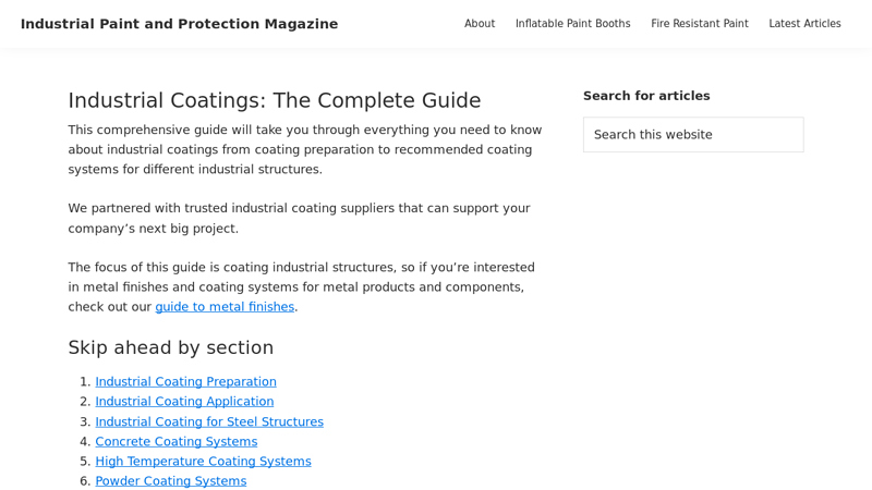 Industrial Paint and Protection Magazine - Coatings Made Simple