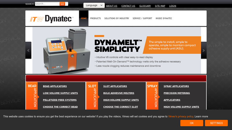 ITW Dynatec | Hot Melt Glue Sealer Equipment | Hot Melt Machine