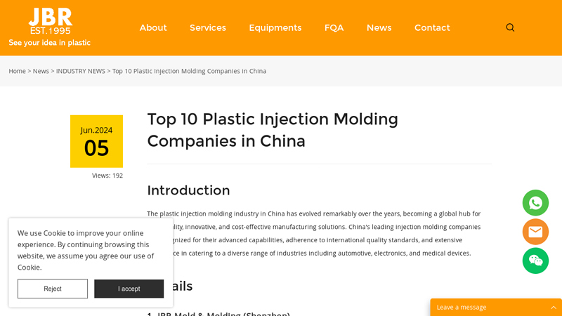 Image of Top 10 Plastic Injection Molding Companies in China