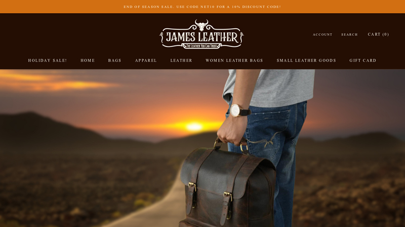 Shop Genuine Leather Briefcases, Backpacks, Duffel & Messenger Bags C James Leather