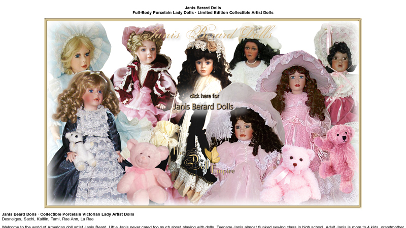 Janis Berard American Doll Artist - Vinyl Silicone Artist Child Dolls