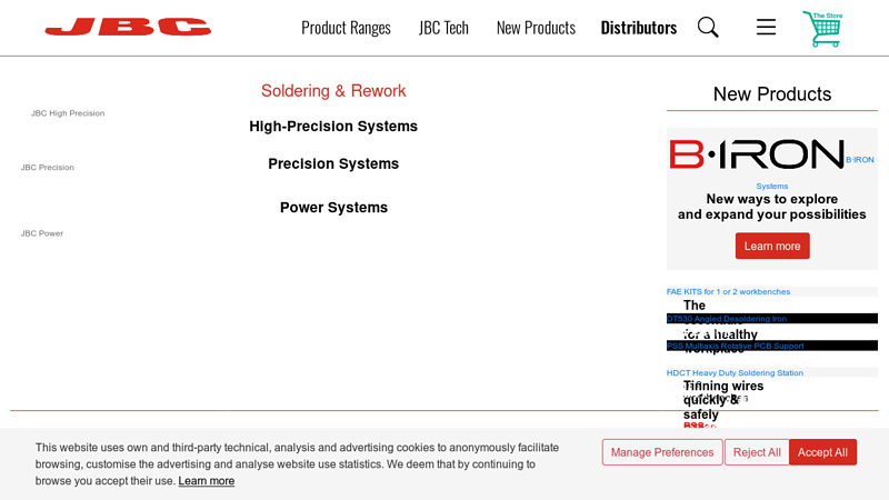 JBC | Soldering Stations and Irons for seamless electronics assembly