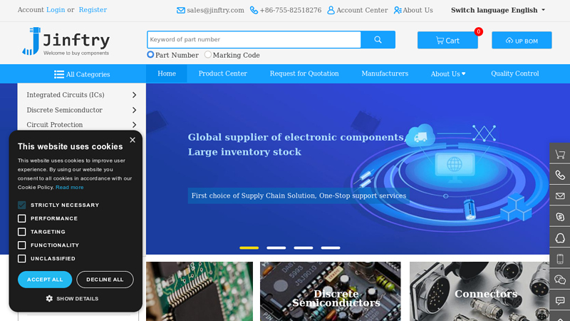 Jinftry Electronics - Global online electronic components distributor