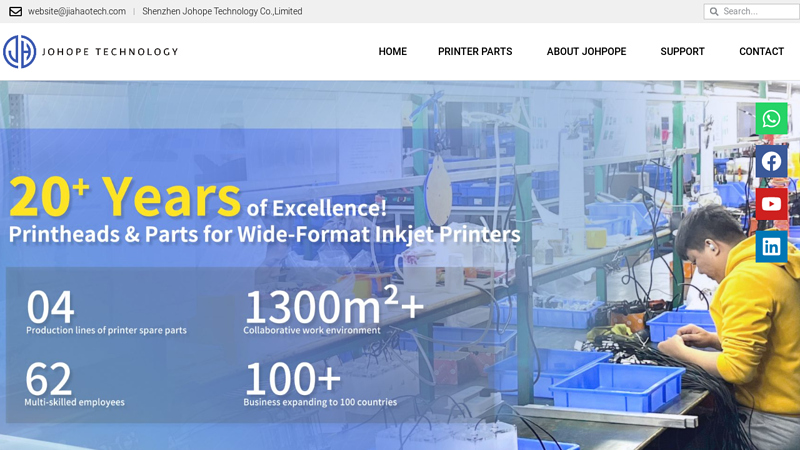 Wide-Format Inkjet Printer Spare Parts Manufacturer and Supplier - JOHOPE