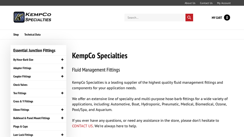 KempCo Specialties | Specialty Hose Fittings and More