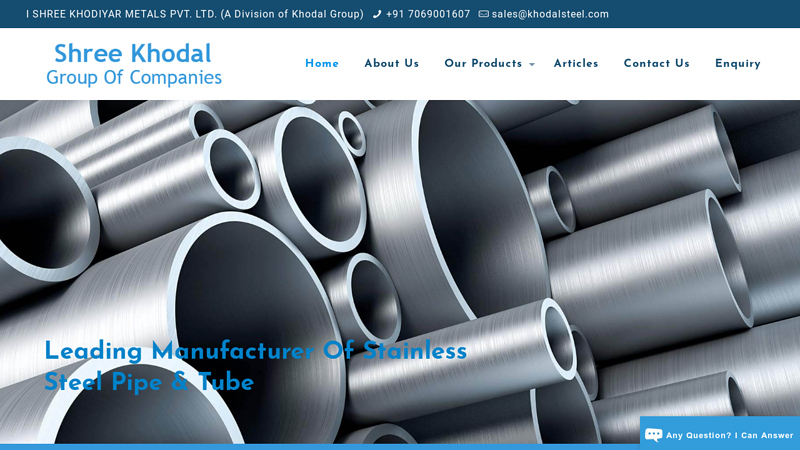 SS Bars | Rounds | Flats | Pipes | Tubes | Fittings | Khodal Steel