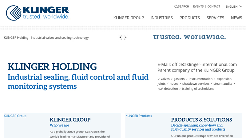 KLINGER Holding - Industrial valves and sealing technology