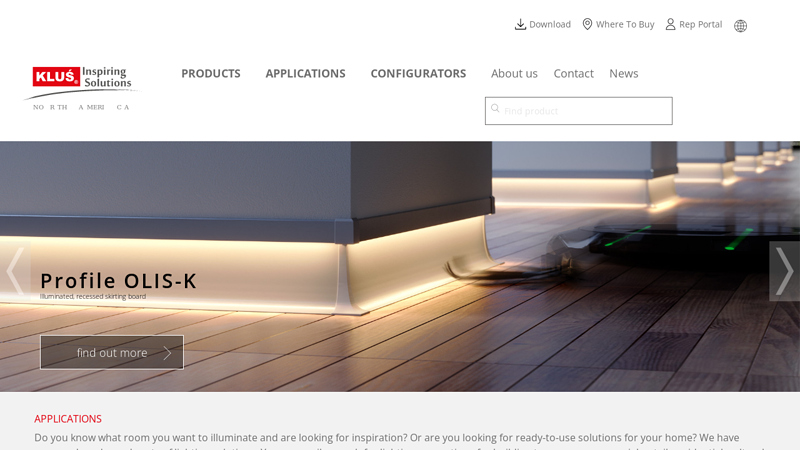 Klusdesign.com | Manufacturer of LED Extrusions, LED Profiles, and new LED Lighting integration designs - KLUS LLC