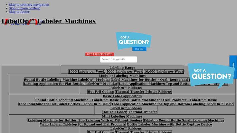 LabelOn? Labeler Machines - Labeler Machine Supplier of Modular Labeling Machines | Basic Bottle Label Machine