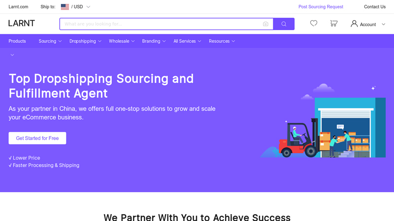 LARNT - Best Dropshipping Sourcing and Fulfillment Agent in China