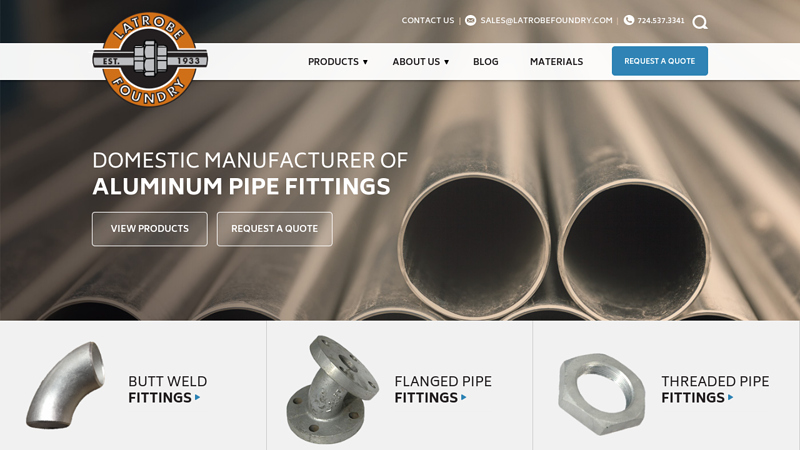 High-Quality Aluminum Pipe Fittings | Latrobe Foundry Machine & Supply