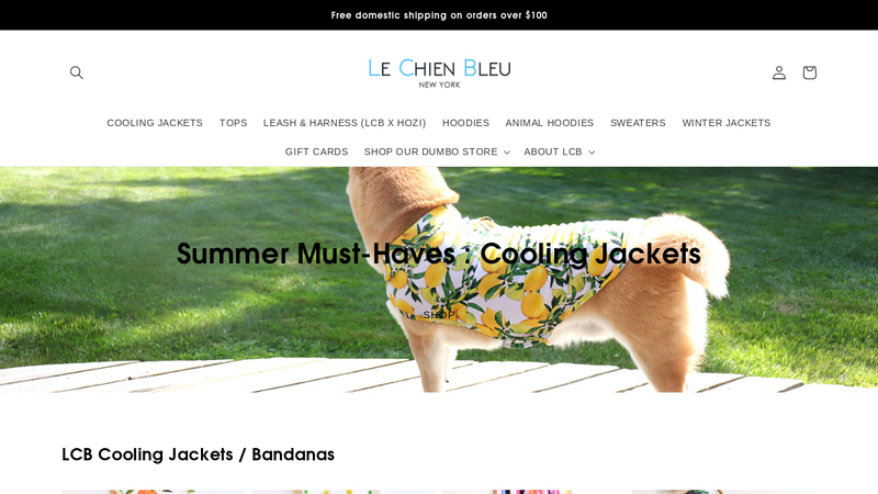 Luxury Pet Clothing Store C Le Chien Bleu NY