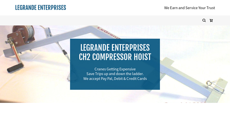 Legrande Enterprises - Compressor Hoist, Ladder Crane