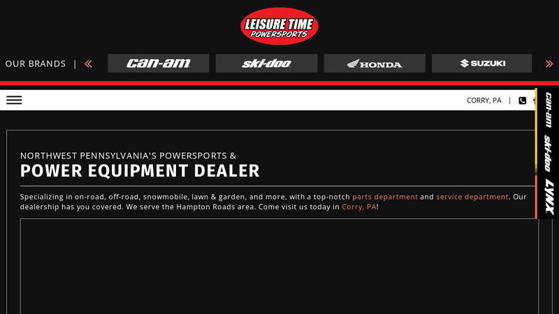 Leisure Time Powersports- Corry | Powersports Dealer in Corry PA