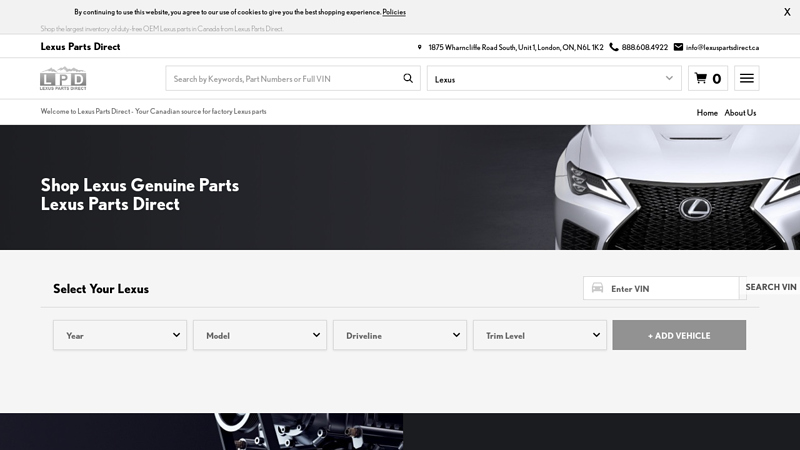 Genuine Lexus Parts | Lexus Parts Direct Canada