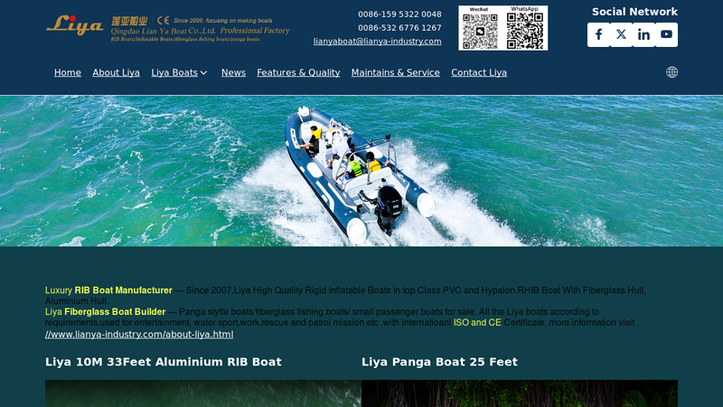 Liya Boat-Rigid Inflatable Boat (RIB Boats) Manufactuer