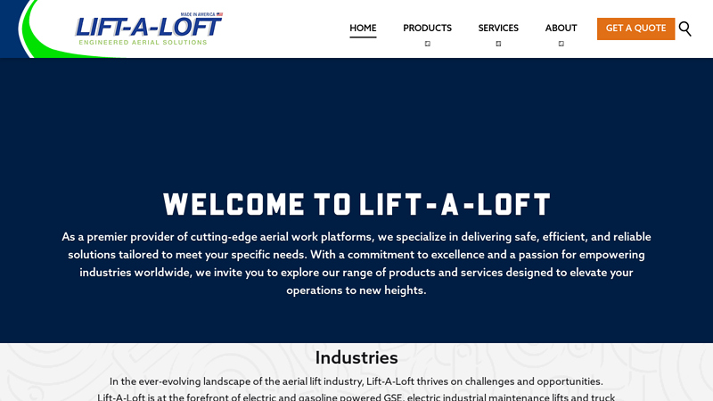 Lift-A-Loft - Manufacturer of Custom Aerial & Scissor Lifts